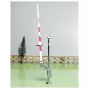2 x HO scale model railroad grade crossing arm gate stop lever sign silver #GT87 - Picture 1 of 4