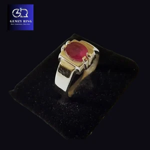 Natural Unheated Untreated Ruby Ring Afghanistan Ruby Pigeon blood beautiful Col - Picture 1 of 3