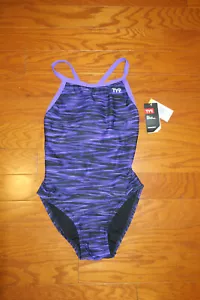 32 ❤️ TYR ❤️ ONE-PIECE NO-PADS SPORT SWIMMING BIKINI NO-WIRE FREE SWIM SUIT $90 - Picture 1 of 6