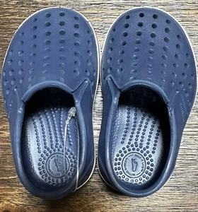 Native Miles Kids Shoes Size C4 Navy Blue Slip On - Picture 1 of 5