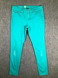 Premium Denim Skinny Jeans Size 10 Womens Stretch Mid Rise Regular Fit Blue - Picture 1 of 11