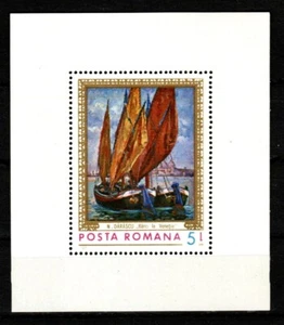 ROMANIA - 1971. S/S- Paintings of Ships / Darascu  MNH! Mi.: Bl.90. - Picture 1 of 1