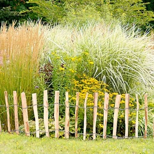 Beeteinfassung Staketenzaun 35cmx2,5m Gartenzaun Holzzaun Gartenteichzaun - Bild 1 von 5