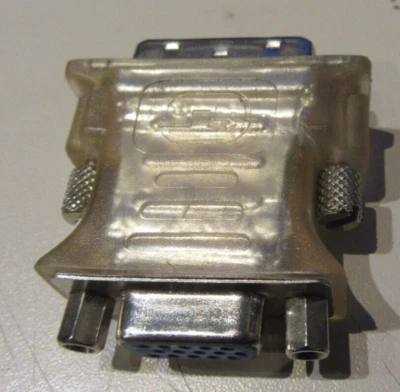 Adapter, DVI-I (Dual Link) auf VGA, für Beamer Computer PC Monitor, klar - Bild 1 von 3