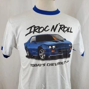 Vintage Chevy Camaro IROC T-Shirt XL Ringer 50/50 Two Sided Deadstock 80er, GM - Bild 1 von 7