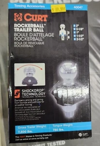 Curt 40047 Rockerball 2" Cushion Hitch Trailer Ball 1" Shank - Picture 1 of 1