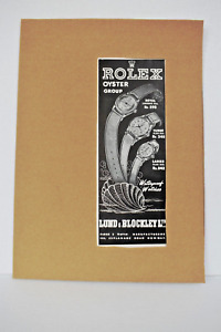 Vintage Rolex Wrist Watch Advertising Litho Print Oyster Group Lund&Blockley Co