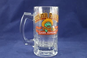 Tazza birra Señor Frogs Stein Cerveza Lager speciale Messico vetro vintage - Foto 1 di 7