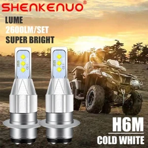 2x For Suzuki King Quad LTF4WDX LTF300F LTA700X 100W H6M P15D LED Headlight Bulb - Foto 1 di 12