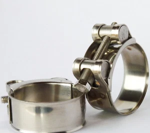 Rallye Schelle Ø 52 - 55mm ,TOP W4 Edelstahl T-Bolt LLK Gelenkbolzenschelle - Bild 1 von 1