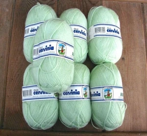 Light Green Baby Yarn Acrylic Lane Cervinia Amalfi Made in Italy 50g Lot of 7 - Picture 1 of 7