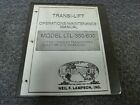 Lampson Ltl-350 Ltl-600 Transi-Lift Crane Owner Operator & Maintenance Manual