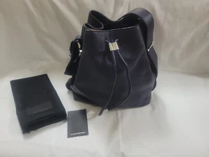 Alexander Wang Prisma Drawstring Bucket Bag, Navy #16 - Picture 1 of 18