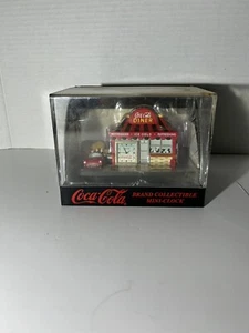 Coca-Cola Brand Collectible Mini-Clock Retro Diner and Car Sealed Cracked Case - Picture 1 of 2