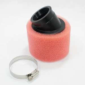 PINK 45mm Bent Angled Foam Air Filter Pod PIT PRO Trail Quad Dirt Bike ATV Buggy - Picture 1 of 3