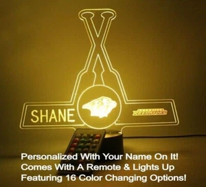Nashville Predators NHL Hockey Sports Light Up Night Lamp LED Personalized Free - Picture 1 of 12