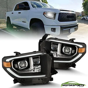 For 2014-2021 Toyota Tundra Black PRO-Series Projector Headlights Replacement - Picture 1 of 5