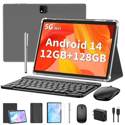 Android Tablet with Keyboard, Android 14 Tablet, 12(6+6) GB+128GB, 1TB Expand... - Image 1 of 4