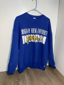 Sudadera De Colección Brigham Young University Cougars Hecha en EE. UU. Talla XL Russell - Imagen 1 de 3
