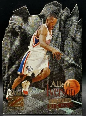 1996-97 Skybox Z-Force Little Big Men Allen Iverson RC NM SP Die Cut 76ers HOF - Image 1 of 4