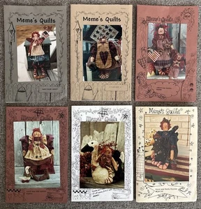 Lotto 6 modelli artigianali "Quilt Meme's Cucito da 10,5" a 21" 5 tagli e 1 non tagliati - Foto 1 di 13