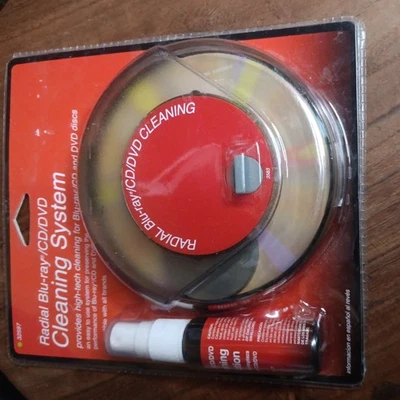GE Radial Blu-ray/CD/DVD Audio Video Disc Cleaning System Model 32597 NIP New - Image 1 of 4