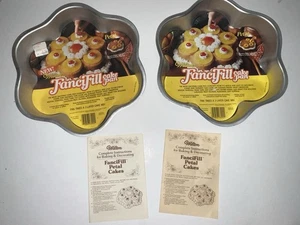 Wilton FanciFill Petal (1979) Cake Pan Molds - 502-4165 - Two Pans - Picture 1 of 8
