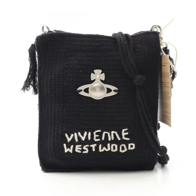 Vivienne Westwood SMALL Shoulder Bag 4D030001UK004WN401 canvas Black NEW Women - Image 1 of 4
