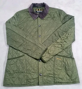 Barbour Liddesdale Giacca Leggera Uomo Grande Cord Collo Giacca Verde L - Foto 1 di 12