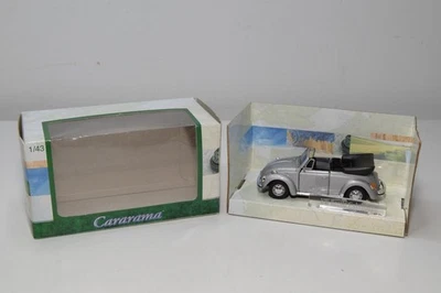 B69 1:43 HONGWELL CARARAMA VW VOLKSWAGEN BEETLE CABRIOLET GREY MIB - Immagine 1 di 4