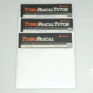Vintage Turbo Pascal + Tutor PC-DOS 5,25" Disketten Software Programming 1983 - Bild 1 von 3