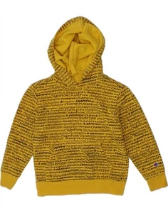 CHAMPION Jungen Grafik Hoodie Pullover 4-5 Jahre gelb Baumwolle AA19 - Bild 1 von 3