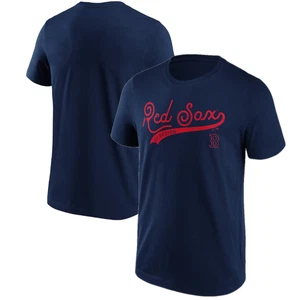 Boston Red Sox T-Shirt Men's MLB Baseball Navy Fanatics Top - New - Picture 1 of 3