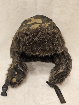 Urban Pipeline Faux Fur Trapper Hat Camo Camouflage One Size Clean  - Image 1 of 4