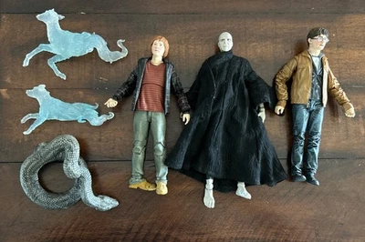 McFarlane Toys Wizarding World Of Harry Potter Set Harry Ron Lord Voldemort - Image 1 of 4