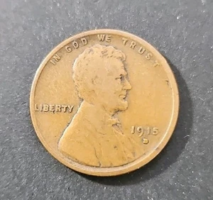 1915 D Lincoln Wheat Penny - G/VG - Picture 1 of 2