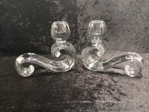 Fostoria Contour Candle Holders Set Of 2 - Picture 1 of 8