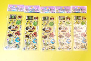 LOTE 5X PEGATINAS HOJAS ANGRY BIRDS DIBUJOS ANIMADOS MODA CORPORAL CERDO ROJO HAL HUEVO ARTE - Imagen 1 de 5