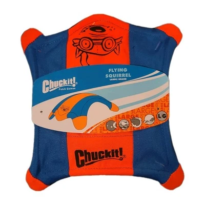 Chuckit! PACK DE 2 ARDILLAS VOLADORAS Juguete para Perros Volador Flotante Patas Brillantes GRANDES 11" Foto 1 de 2