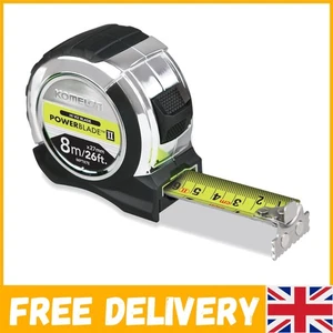 Portable PowerBlade 8m Tape Measure with Coated Steel Blade & Magnetic End - Picture 1 of 4