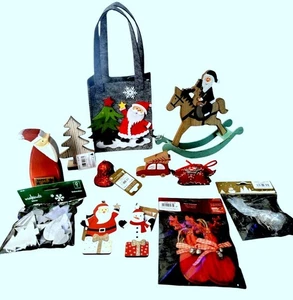 Weihnachtsdeko Set 12 Teile Advent Winter Schneemann Baumschmuck Weihnachtsbaum - Bild 1 von 13