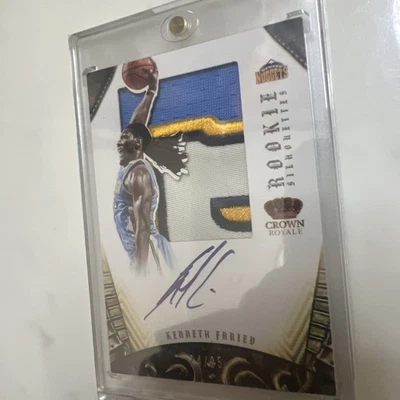 2012-13 Crown Royale Prime Silhouettes Kenneth Faried RC Auto Patch /25 - Image 1 of 4