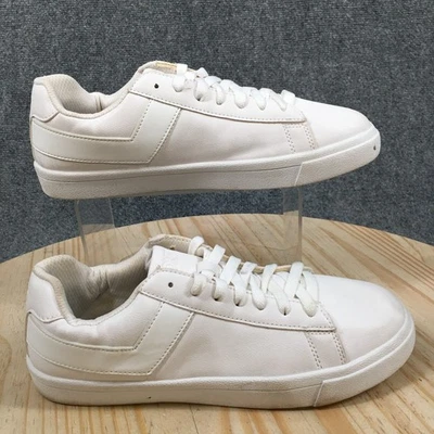 Pony Womens 9.5 White Synthetic Classic Low Leather Lace Up Casual Sneakers - Image 1 of 4
