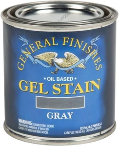 Mancha de gel base aceite General Finishes, 1/2 pinta, gris 1 media pinta,  - Imagen 1 de 4