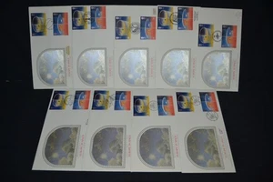 Copertine GB primo giorno 1991 Europa nello spazio x 9 tutte su speciali PPS Silk cover - Foto 1 di 10