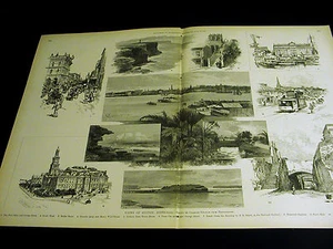 Sydney Australia & Article GEORGE ST. BONDI MORT'S WOOL 1891 Large Folio Print - Picture 1 of 9