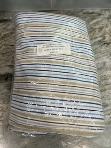 Room Essentials Multi Stripe Queen Sheet Set With 2 Pillowcases - Picture 1 of 3