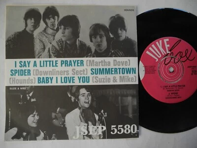HOUNDS Summertown / DOWNLINERS SECT Spider + 2 EP 45 7" 1968 Sweden VG+ - Image 1 of 4