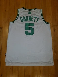 2008 adidas Kevin Garnett White BOSTON CELTICS Men NBA Team Swingman JERSEY XL - Picture 1 of 15