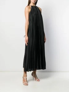 Stella McCartney Mildura Pleated Midi Dress with Side Ties - Black; UK 12 EU 40 - Picture 1 of 7